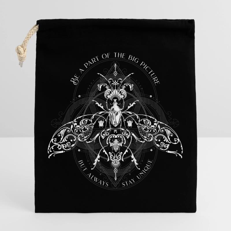 Insects Psychedelic Bug Pattern Closable cotton gift bag (25x30cm)