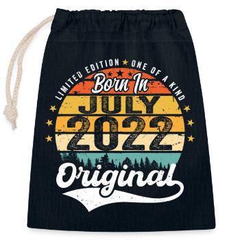 2022 Juli - Jahre Großartigkeit seit Juli 2022 - Verschließbarer Geschenkbeutel aus Baumwolle (25x30cm) - Navy - Vorne