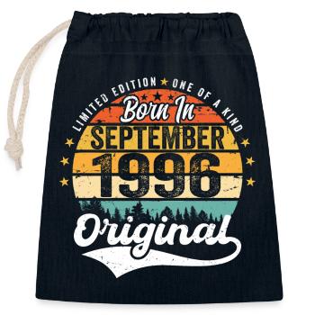 September 1996 Jubilee 1996 September - Closable cotton gift bag (25x30cm) - navy - Front