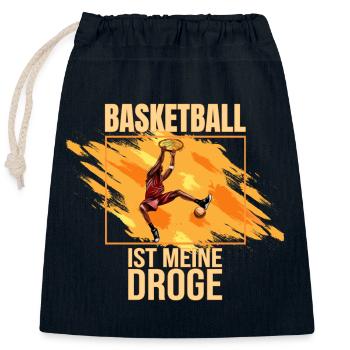Basketball ist meine Droge - Verschließbarer Geschenkbeutel aus Baumwolle (25x30cm) - Navy - Vorne