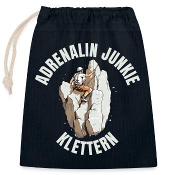 Adrenalin Junkie - Verschließbarer Geschenkbeutel aus Baumwolle (25x30cm) - Navy - Vorne