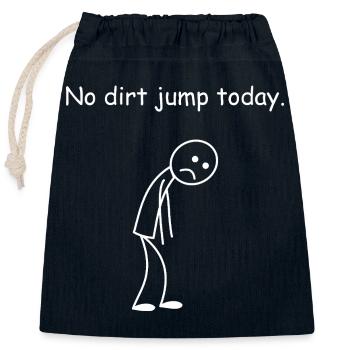 Dirt Jump, pas de vélo aujourd’hui - Sac cadeau en coton avec cordon (25 x 30 cm) - bleu marine - Devant