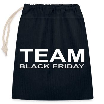 Team Black Friday - Verschließbarer Geschenkbeutel aus Baumwolle (25x30cm) - Navy - Vorne
