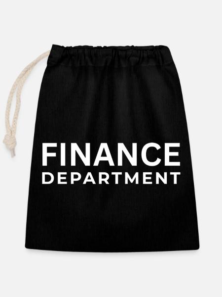 Finanzabteilung – Finanzprofessionelles Geschenk - Verschließbarer Geschenkbeutel aus Baumwolle (25x30cm) - Schwarz