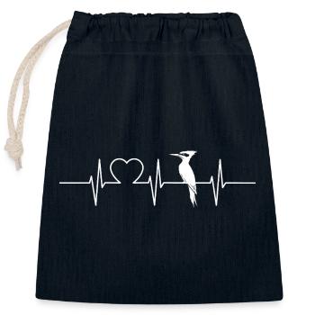 Pic Pic - Sac cadeau en coton avec cordon (25 x 30 cm) - bleu marine - Devant