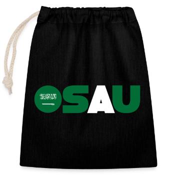 Saudi-Arabien - Verschließbarer Geschenkbeutel aus Baumwolle (25x30cm) - Schwarz - Vorne