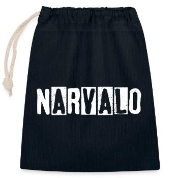 narvalo logo - Sac cadeau en coton avec cordon (25 x 30 cm) - bleu marine - Devant