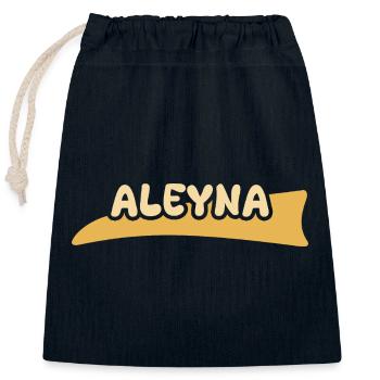 Aleyna - Verschließbarer Geschenkbeutel aus Baumwolle (25x30cm) - Navy - Vorne