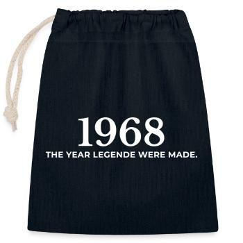 Legendärer Jahrgang 1968 Retro Look 1968 - Verschließbarer Geschenkbeutel aus Baumwolle (25x30cm) - Navy - Vorne