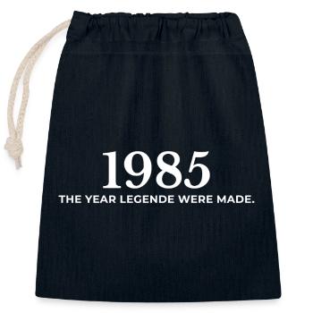 Legendärer Jahrgang 1985 Retro Look 1985 - Verschließbarer Geschenkbeutel aus Baumwolle (25x30cm) - Navy - Vorne