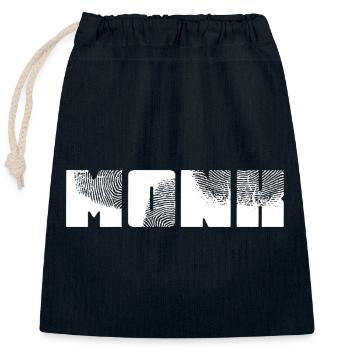 Moine - Sac cadeau en coton avec cordon (25 x 30 cm) - bleu marine - Devant