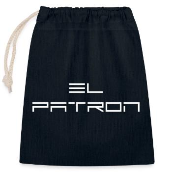 El Patron – The Top-Dog Look - Closable cotton gift bag (25x30cm) - navy - Front
