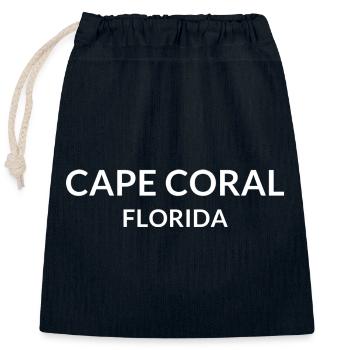 Cape Coral Florida USA - Verschließbarer Geschenkbeutel aus Baumwolle (25x30cm) - Navy - Vorne