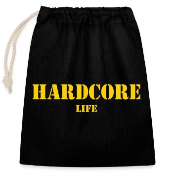 Hardcore Life Rave Techno - Édition spéciale - Sac cadeau en coton avec cordon (25 x 30 cm) - noir - Devant