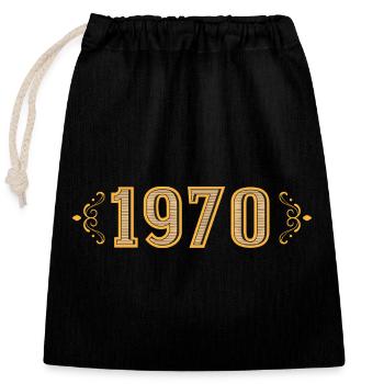 Légende depuis 1970 rétro 1970 - Sac cadeau en coton avec cordon (25 x 30 cm) - noir - Devant
