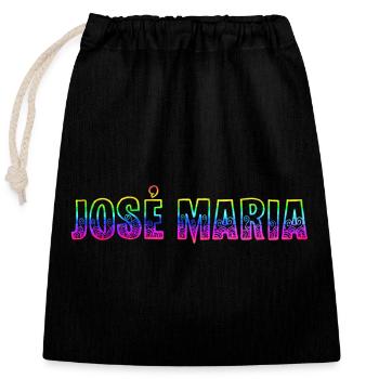 josé maria rs regenbogen - Verschließbarer Geschenkbeutel aus Baumwolle (25x30cm) - Schwarz - Vorne