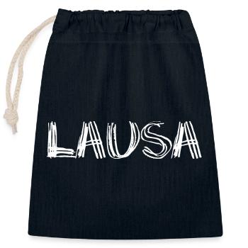 Lausa - Lauser - frech, Österreichischer Dialekt - Verschließbarer Geschenkbeutel aus Baumwolle (25x30cm) - Navy - Vorne