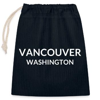 Vancouver, Washington, USA - Closable cotton gift bag (25x30cm) - navy - Front