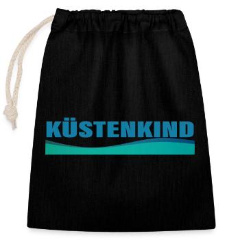 COASTAL CHILD - Closable cotton gift bag (25x30cm) - black - Front