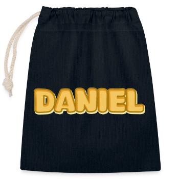 Daniel Daniel - Sac cadeau en coton avec cordon (25 x 30 cm) - bleu marine - Devant