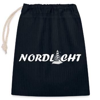 Dein Statement für den Norden !Leuchtturm maritim - Verschließbarer Geschenkbeutel aus Baumwolle (25x30cm) - Navy - Vorne