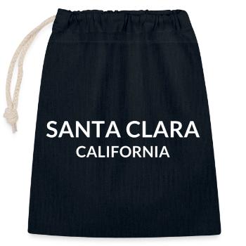 Santa Clara California USA - Verschließbarer Geschenkbeutel aus Baumwolle (25x30cm) - Navy - Vorne