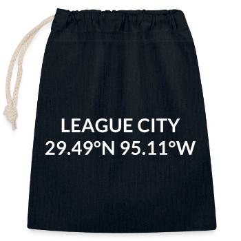 League City Texas USA Koordinaten - Verschließbarer Geschenkbeutel aus Baumwolle (25x30cm) - Navy - Vorne