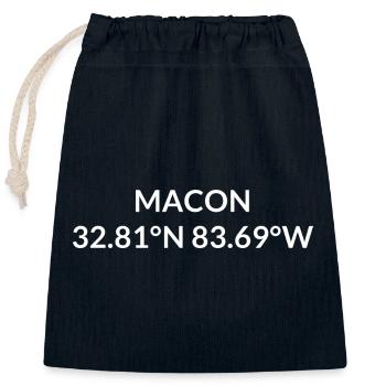 Macon Georgia USA Koordinaten - Verschließbarer Geschenkbeutel aus Baumwolle (25x30cm) - Navy - Vorne