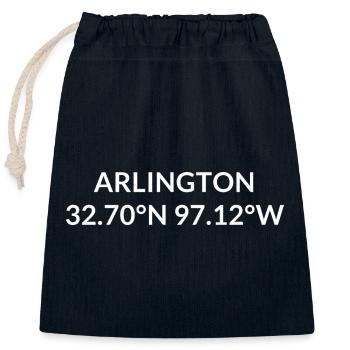 Arlington Texas USA Koordinaten - Verschließbarer Geschenkbeutel aus Baumwolle (25x30cm) - Navy - Vorne