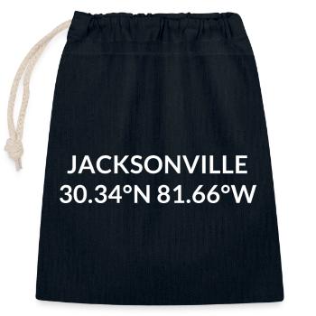 Jacksonville Florida USA Koordinaten - Verschließbarer Geschenkbeutel aus Baumwolle (25x30cm) - Navy - Vorne