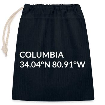 Columbia South Carolina USA Koordinaten - Verschließbarer Geschenkbeutel aus Baumwolle (25x30cm) - Navy - Vorne