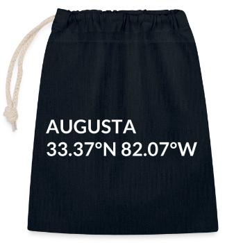 Augusta Georgia USA Koordinaten - Verschließbarer Geschenkbeutel aus Baumwolle (25x30cm) - Navy - Vorne