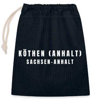 Köthen (Anhalt), Saxe-Anhalt - Sac cadeau en coton avec cordon (25 x 30 cm) - bleu marine - Devant