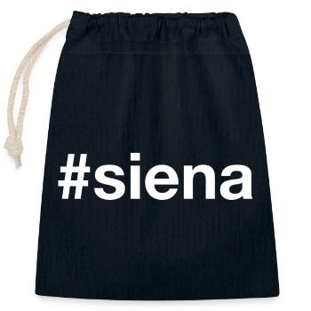 SIENA Hashtag - Verschließbarer Geschenkbeutel aus Baumwolle (25x30cm) - Navy - Vorne