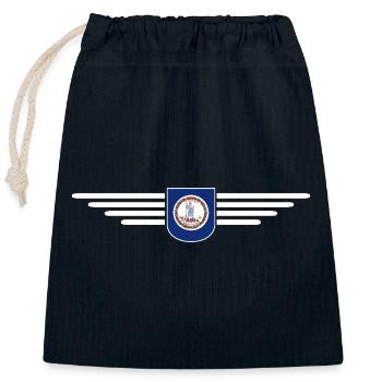 Virginia Fan Shirt – American Spirit - Verschließbarer Geschenkbeutel aus Baumwolle (25x30cm) - Navy - Vorne