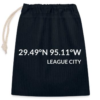 League City Texas USA Koordinaten - Verschließbarer Geschenkbeutel aus Baumwolle (25x30cm) - Navy - Vorne