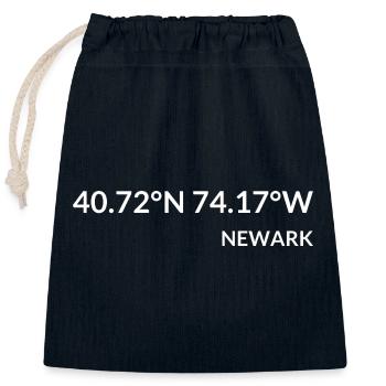 Newark New Jersey USA Koordinaten - Verschließbarer Geschenkbeutel aus Baumwolle (25x30cm) - Navy - Vorne