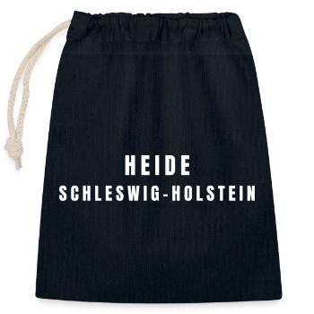 Heide Schleswig-Holstein - Closable cotton gift bag (25x30cm) - navy - Front