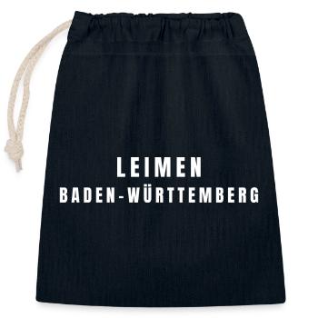 Leimen, Bade-Wurtemberg - Sac cadeau en coton avec cordon (25 x 30 cm) - bleu marine - Devant