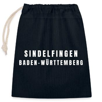 Sindelfingen, Bade-Wurtemberg - Sac cadeau en coton avec cordon (25 x 30 cm) - bleu marine - Devant