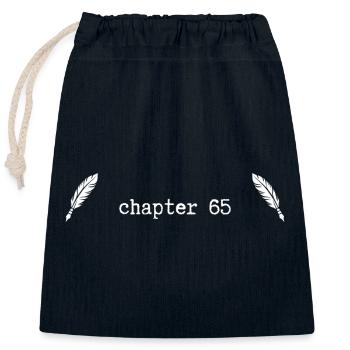 chapter 65 Birthday - Closable cotton gift bag (25x30cm) - navy - Front