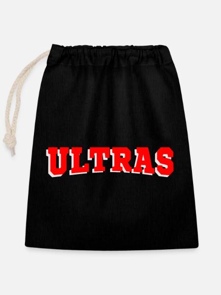 Ultras - Verschließbarer Geschenkbeutel aus Baumwolle (25x30cm) - Schwarz