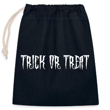 Trick or treat - Closable cotton gift bag (25x30cm) - navy - Front