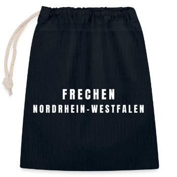 Frechen North Rhine-Westphalia - Closable cotton gift bag (25x30cm) - navy - Front