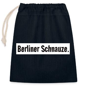 Chemise à museau de Berlin Simple Capitole - Sac cadeau en coton avec cordon (25 x 30 cm) - bleu marine - Devant