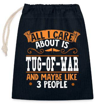 All I care about is Tug-of-War - Closable cotton gift bag (25x30cm) - navy - Front