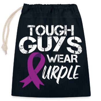 Tough Guys tragen Lila - Verschließbarer Geschenkbeutel aus Baumwolle (25x30cm) - Navy - Vorne