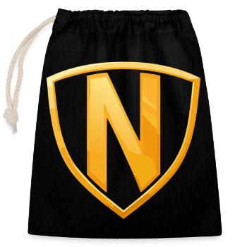 NERDY pour toujours - NERDY HERO - Sac cadeau en coton avec cordon (25 x 30 cm) - noir - Devant