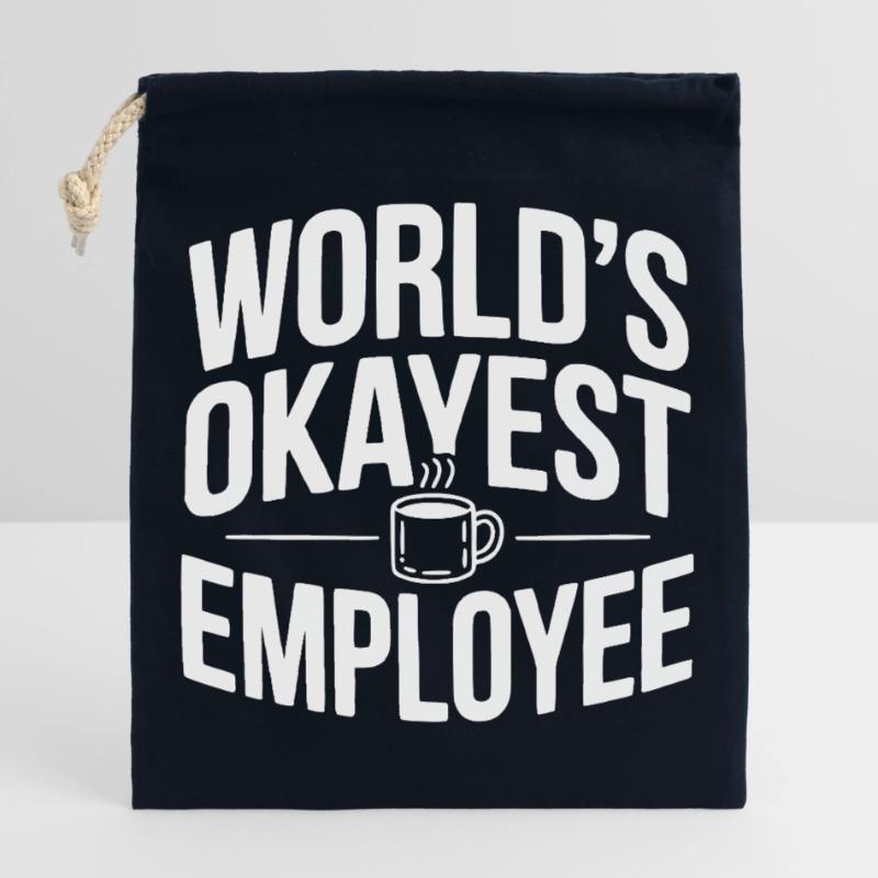L’employé le plus correct du monde Sac cadeau en coton avec cordon (25 x 30 cm)