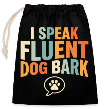 Technicien en chenil, assistant en chenil, soins aux animaux - Sac cadeau en coton avec cordon (25 x 30 cm) - noir - Devant